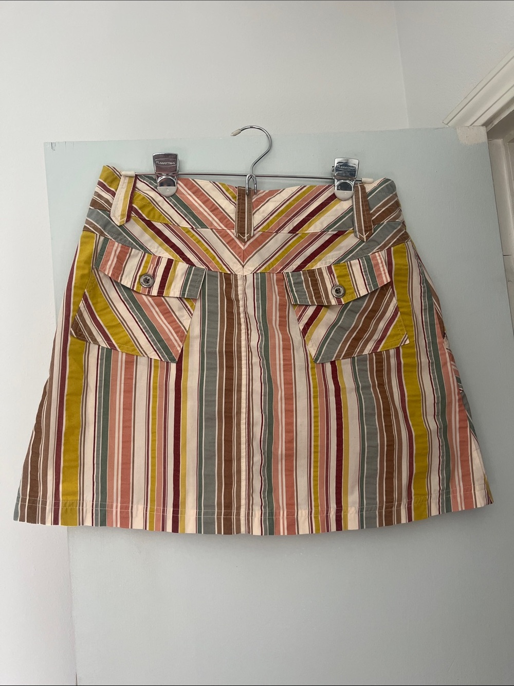 Patagonia Multicolor Striped Mini Skirt - Yellow, Pink, Green, Brown - Picture 3 of 3